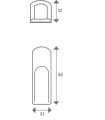 Poignée bouton de meuble design Vela par Bosetti Marella