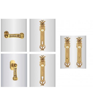 Paire de poignée sur plaque Castle 002 style Louis XVI
