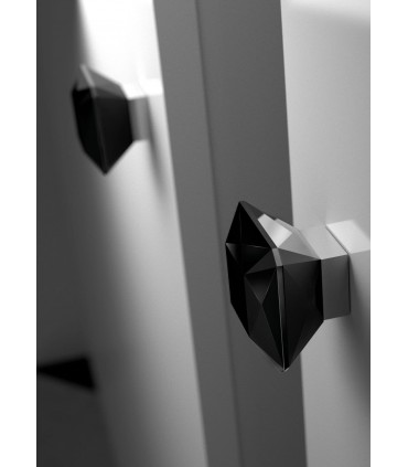 Bouton de meuble en verre transparent taillé Diamant par Arius