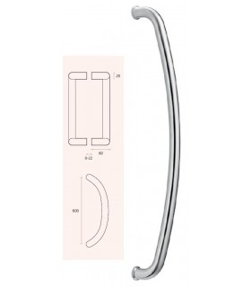 Poignée monobloc inox Ø 25 mm série 294