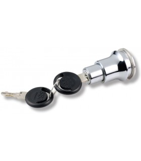 Serrure poussoir pour porte coulissante de vitrine en verre