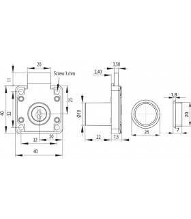 Petite serrure pour placard ou tiroir Petite serrure pour placard ou tiroir