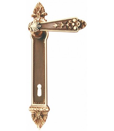 Paire de poignée sur plaque Castle 018 style Louis XIV Régence