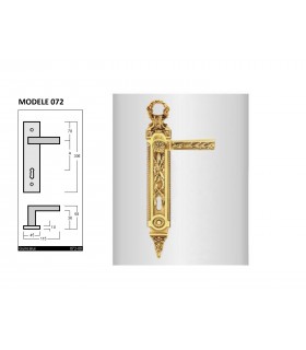 Paire de poignée sur plaque Castle 072 style Empire Paire de poignée sur plaque Castle 072 style Empire