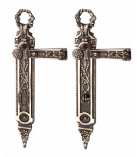 Paire de poignée sur plaque Castle 072 style Empire Paire de poignée sur plaque Castle 072 style Empire