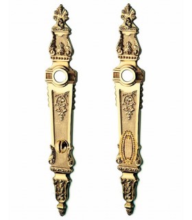 Paire de poignée sur plaque Castle 080 style Empire directoire