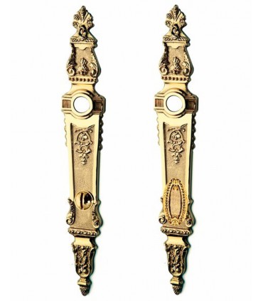 Paire de poignée sur plaque Castle 080 style Empire directoire