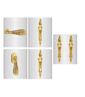 Paire de poignée sur plaque Castle 080 style Empire directoire