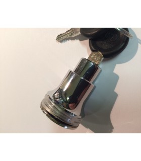 Serrure poussoir pour porte coulissante de vitrine en verre