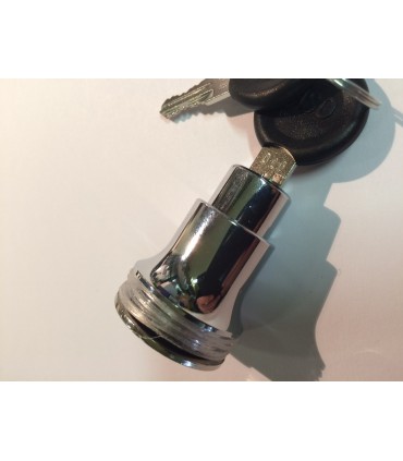 Serrure poussoir pour porte coulissante de vitrine en verre