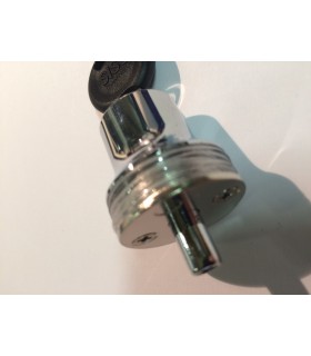 Serrure poussoir pour porte coulissante de vitrine en verre