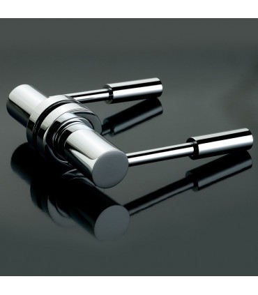 Poignée béquille sur rosace CIRCOLO de Groël chromé brillant