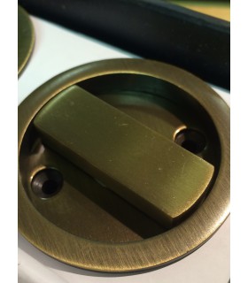 Serrure pour porte coulissante bois avec rosaces conda/déconda.