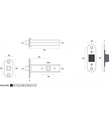 Différentes serrures magnétiques