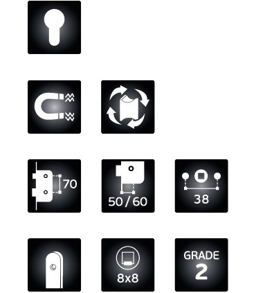 Serrure magnétique série 805 pour cylindre européen