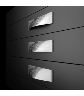 Poignée Foglia finition feuille d'argent