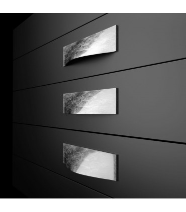 Poignée Foglia finition feuille d'argent