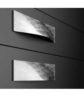 Poignée Foglia finition feuille d'argent