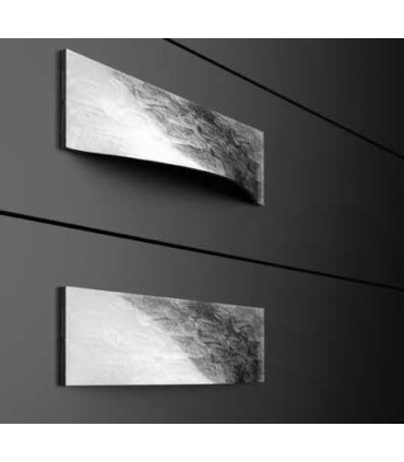 Poignée Foglia finition feuille d'argent