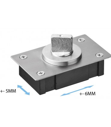 Pivot bas à encater avec axe rectangulaire