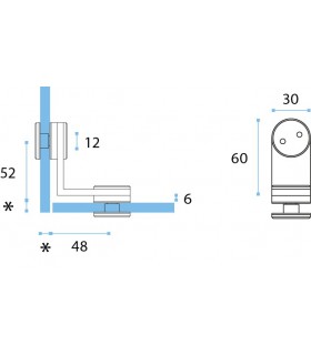 Raccord 90° verre / verre Raccord 90° verre / verre
