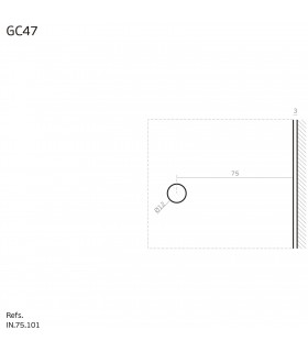 Charnière inox ouverture à 90° mur sur verre