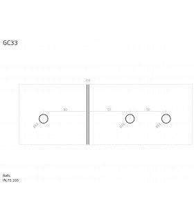 Détail des trous sur le verre