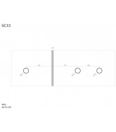 Détail des trous sur le verre