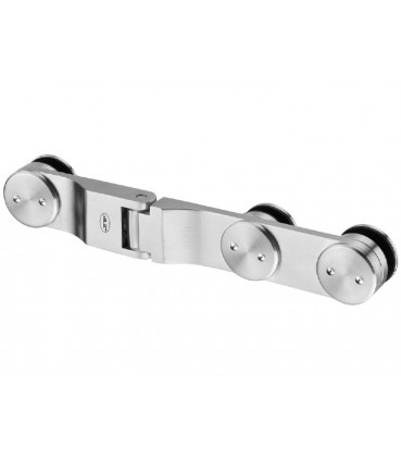 Charnière inox ouverture à 90° verre sur verre