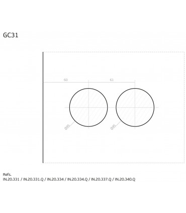 Détail des trous sur le verre