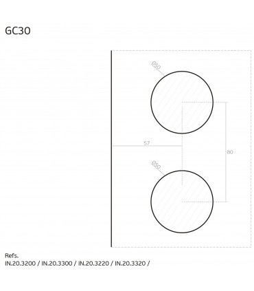 Détail des trous sur le verre