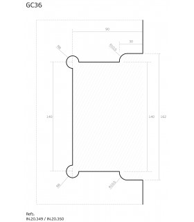 Gâche pour serrure à crochet pour porte coulissante en verre