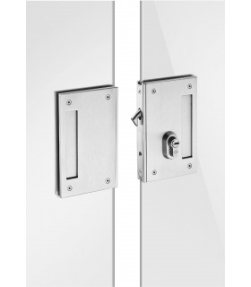 Gâche pour serrure à crochet pour porte coulissante en verre