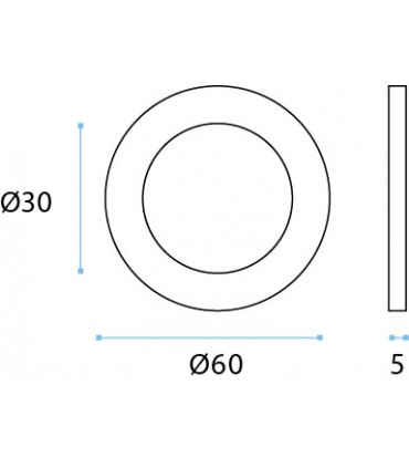 Poignée inox Ø 50 mm à coller sur porte coulissante en verre
