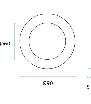 Poignée inox Ø 90 mm à coller sur porte coulissante en verre