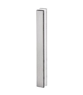 Poignée inox 150 mm à coller sur porte coulissante en verre Poignée inox 150 mm à coller sur porte coulissante en verre