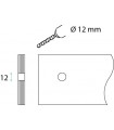 Poignée bouton disque inox brossé Poignée bouton disque inox brossé