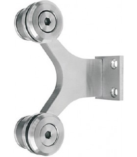 Spider 2 branches mur / verre inox brossé Spider 2 branches mur / verre inox brossé