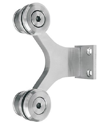 Spider 2 branches mur / verre inox brossé