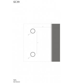 Spider 2 branches mur / verre inox brossé Spider 2 branches mur / verre inox brossé