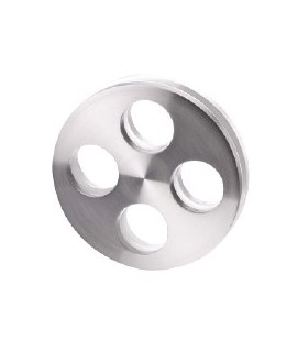Poignée inox Ø 90 mm à coller sur porte coulissante en verre Poignée inox Ø 90 mm à coller sur porte coulissante en verre