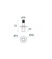 Crapaudine haute sur platine ronde  Crapaudine haute sur platine ronde