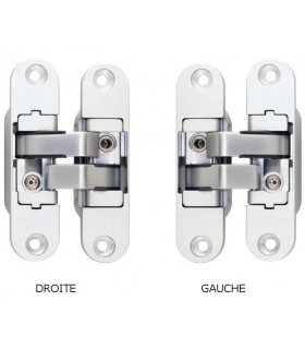 Paumelles invisibles série 3D ajustement