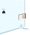 Paire de charnière à fermeture hydraulique pour porte en verre