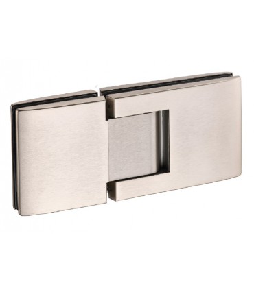 Paire de charnière à fermeture hydraulique pour porte en verre