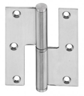 Charnière réversible en inox 