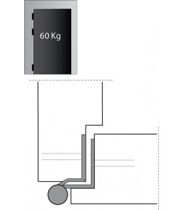 Charnière déportée 100x63 en inox