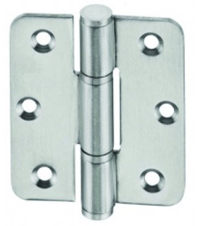 Paumelle réversible 75 x 64 en inox angles arrondis