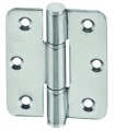 Paumelle réversible 75 x 64 en inox angles arrondis 20 kg