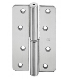 Paumelle 140 x 80 mm en inox aisi 304